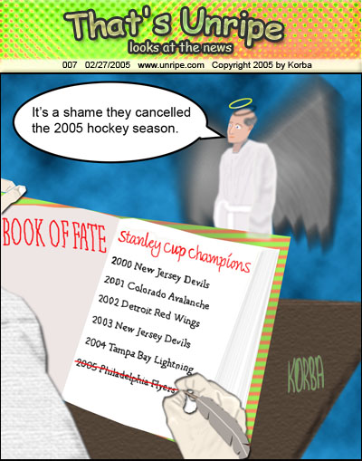 cartoon 7, 2005 hockey season